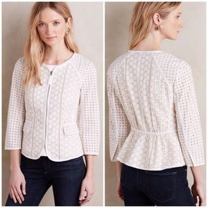 ❌SOLD❌ Anthropologie Mezcla Eyelet Jacket Top 2 0